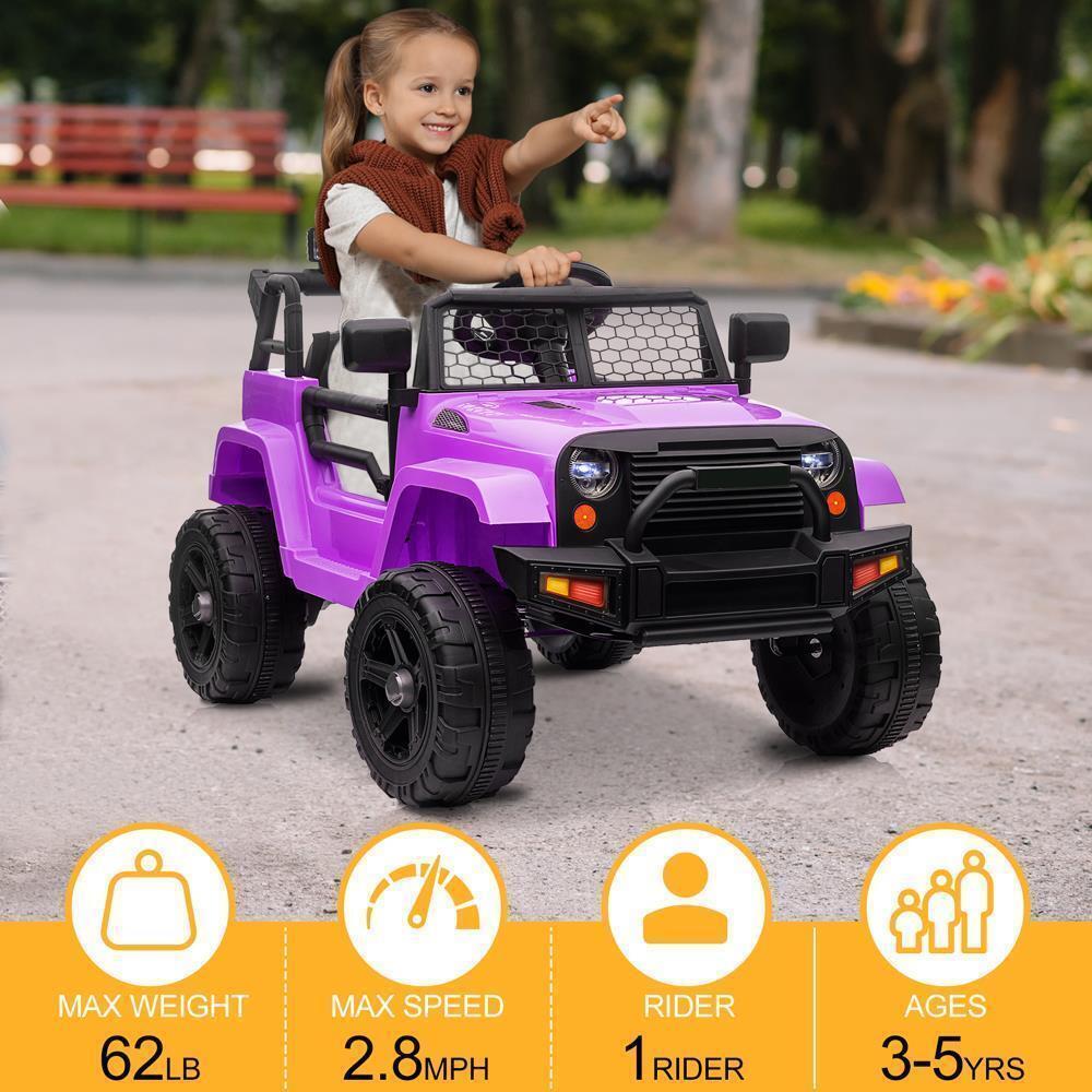 1-Seater Kids Electric Car with Remote Control and 4 Wheels - 12V Ride on Toy