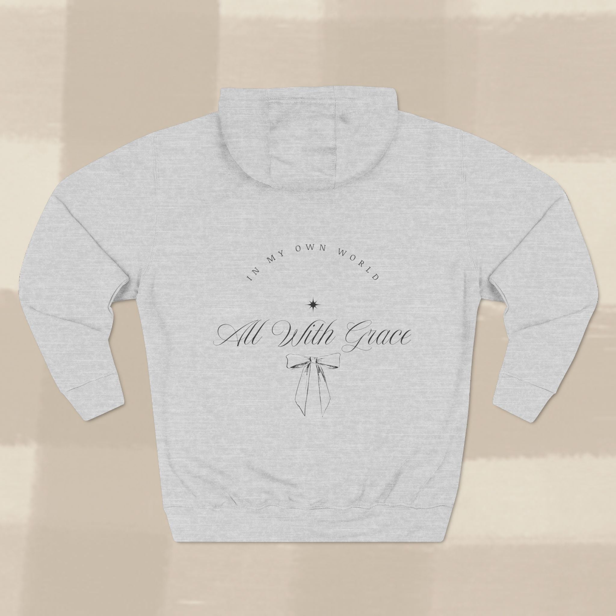 "WITH GRACE" HOODIE  X BLACK TYPE