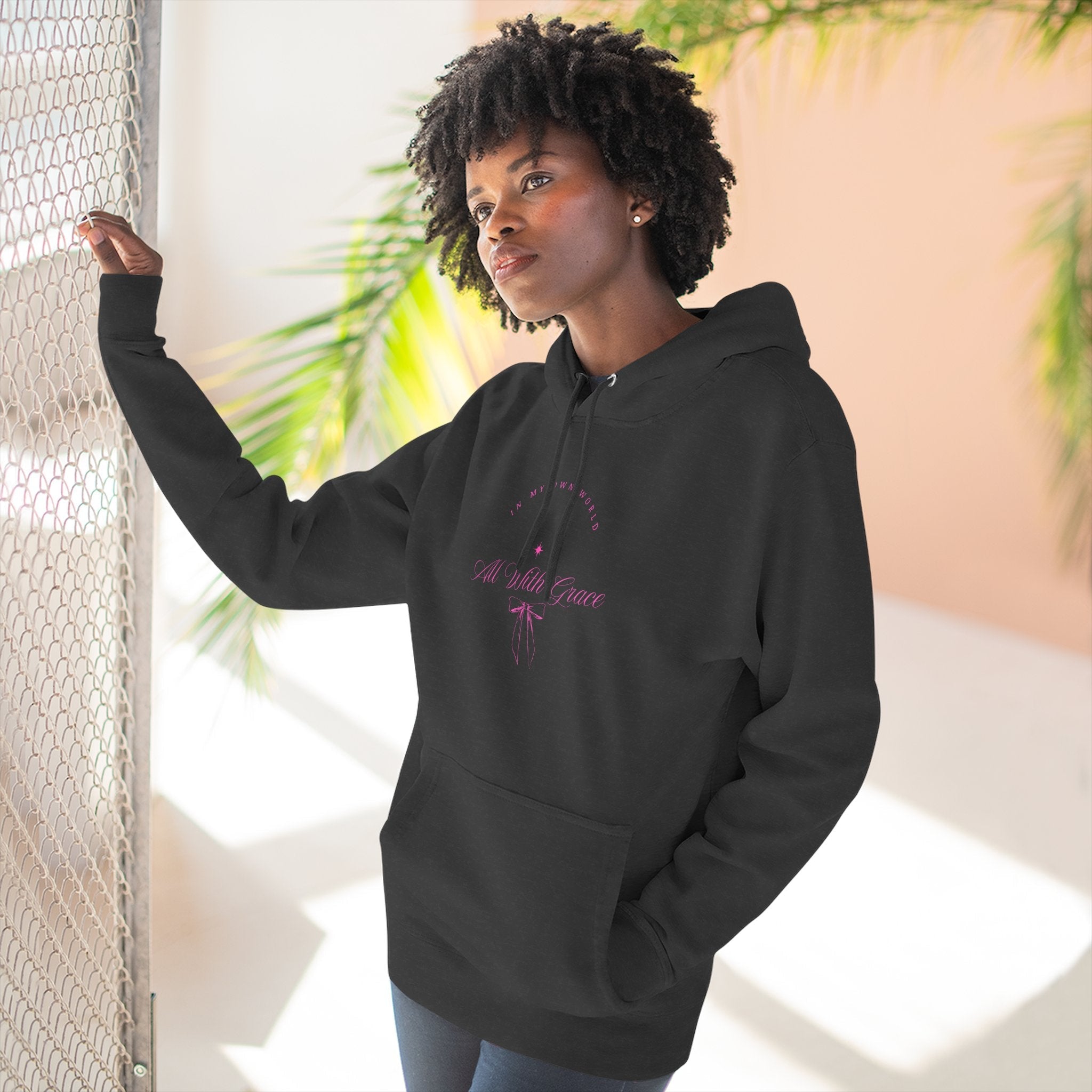 "WITH GRACE" HOODIE  X PINK TYPE