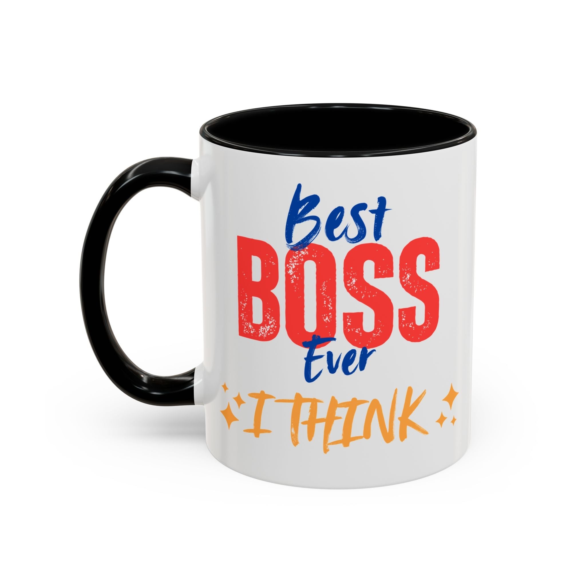 Best Boss Ever Accent Coffee Mug - Perfect Gift for Boss's Day, Office Decor, Motivational Drinkware, Fun Coffee Cup