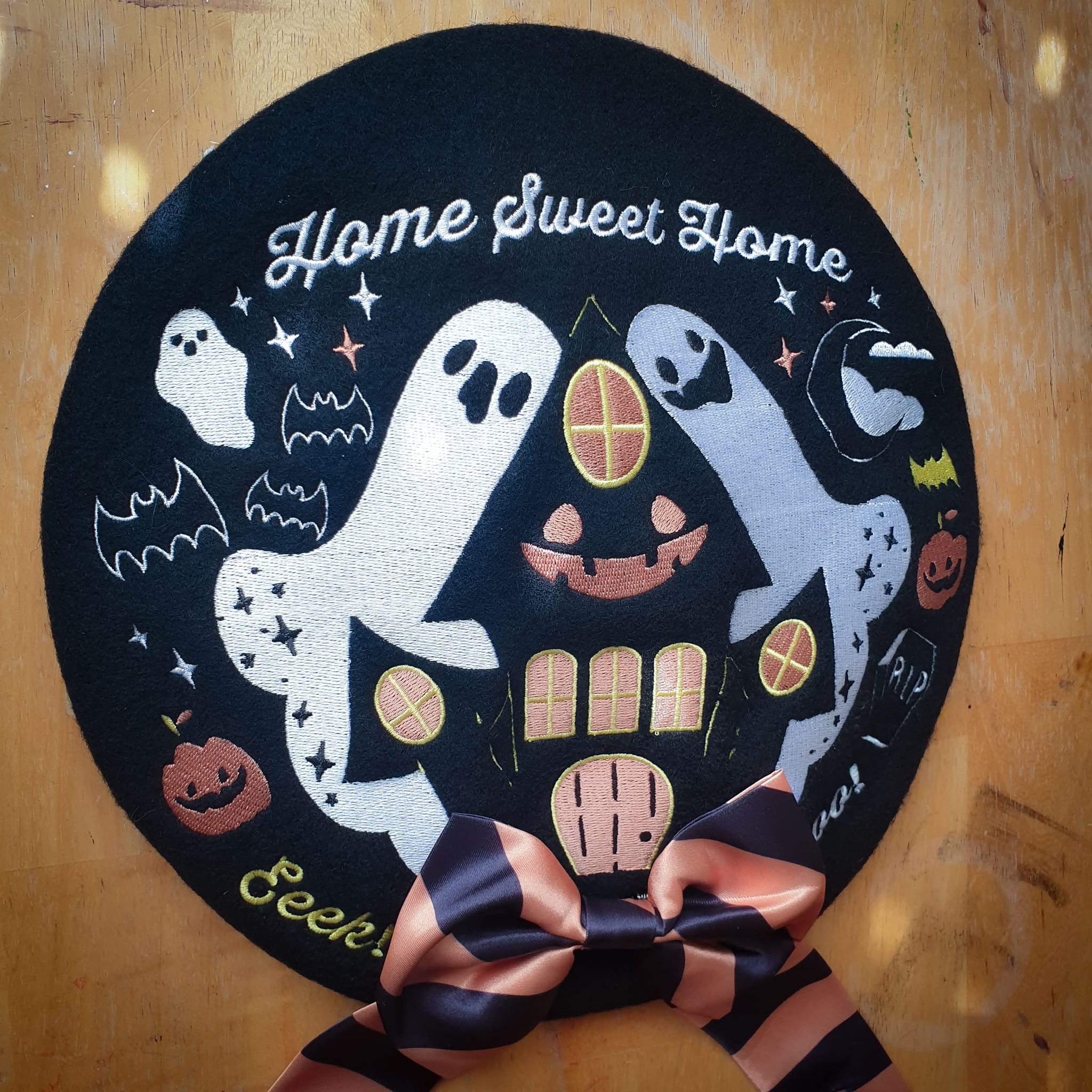 Home Sweet Home Haunted House Wool Beret