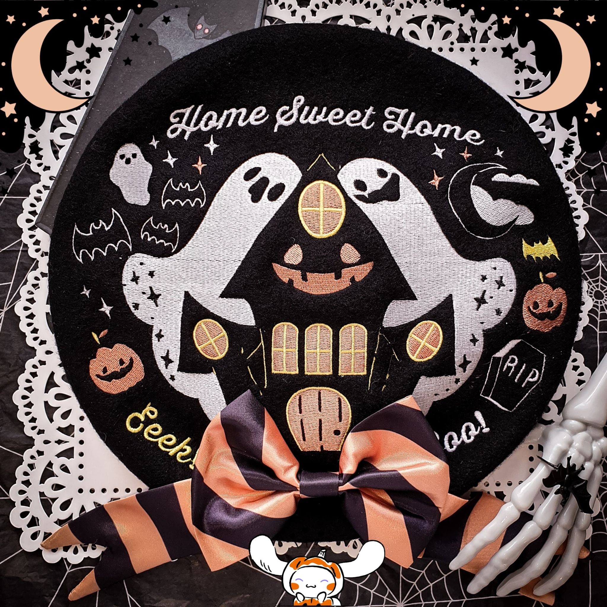 Home Sweet Home Haunted House Wool Beret