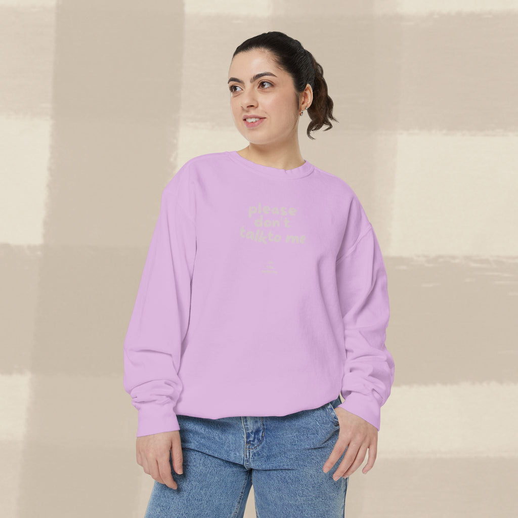 "STILL DEFROSTING"  SWEATSHIRT X PINKY GREY TYPE