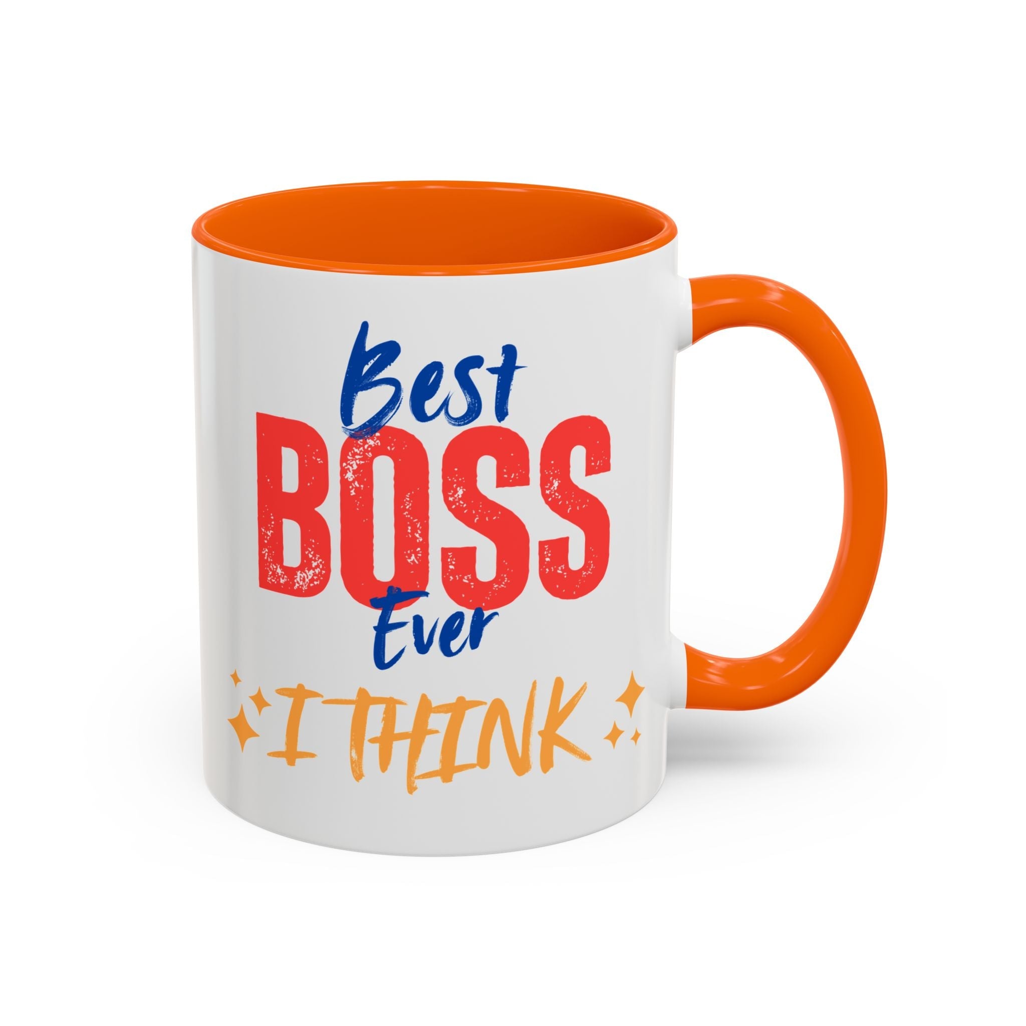 Best Boss Ever Accent Coffee Mug - Perfect Gift for Boss's Day, Office Decor, Motivational Drinkware, Fun Coffee Cup
