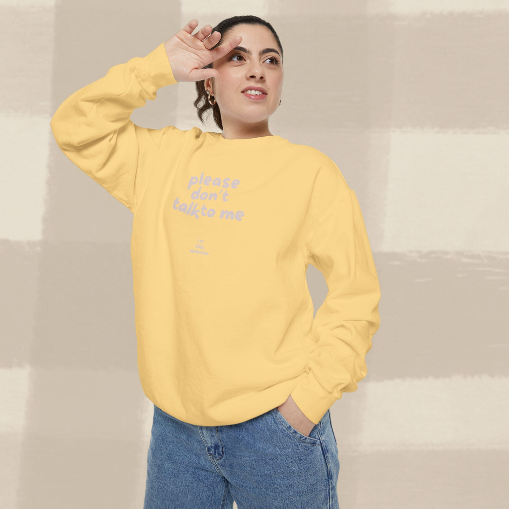 "STILL DEFROSTING"  SWEATSHIRT X PINKY GREY TYPE