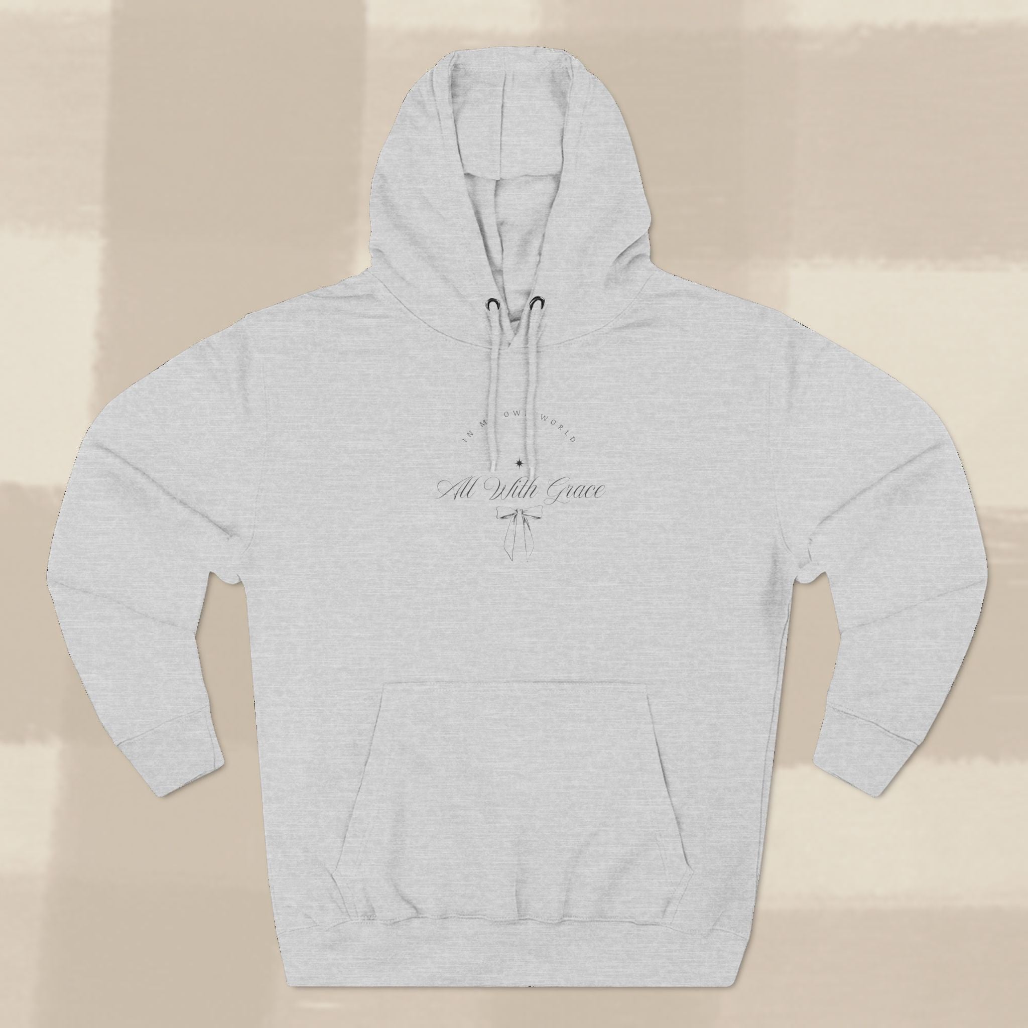 "WITH GRACE" HOODIE  X BLACK TYPE