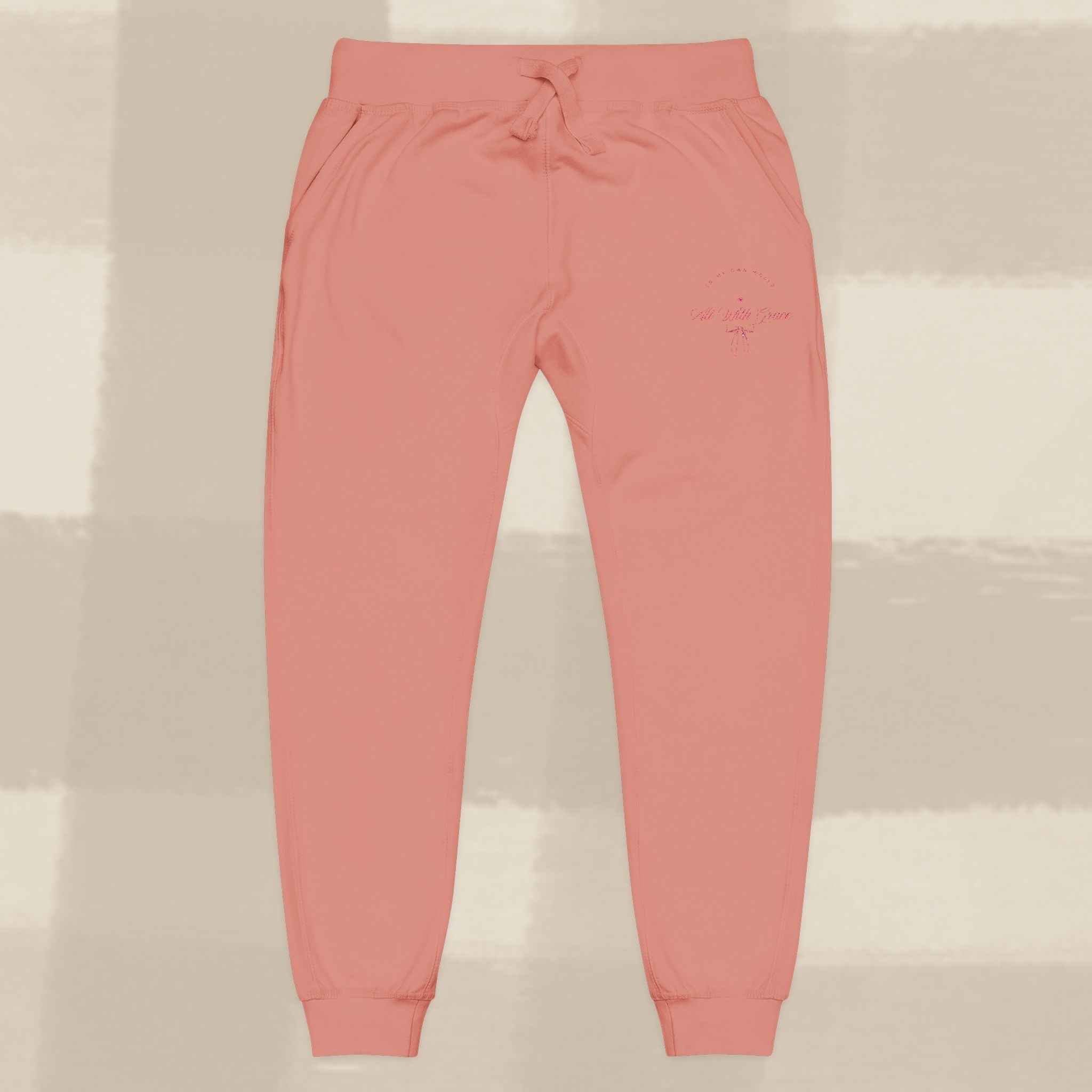 "WITH GRACE" JOGGERS X PINK EMBROIDERY