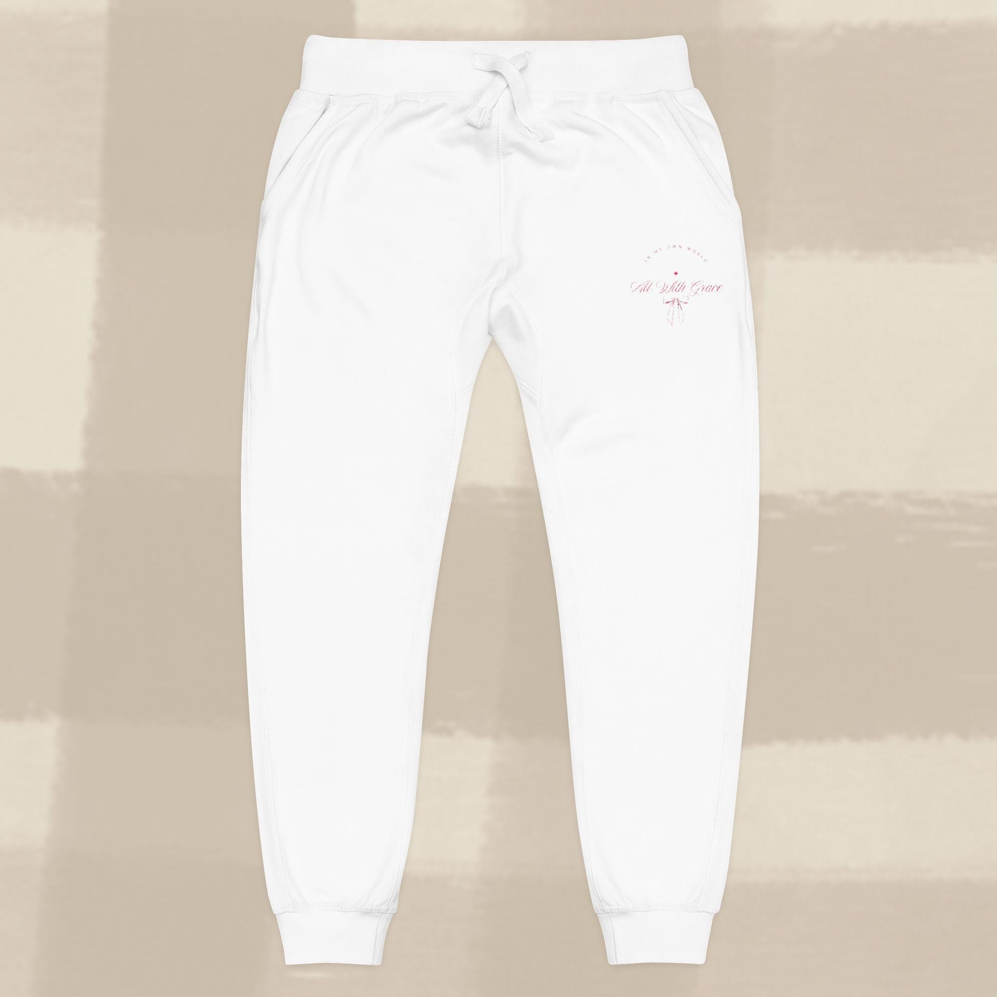 "WITH GRACE" JOGGERS X PINK EMBROIDERY