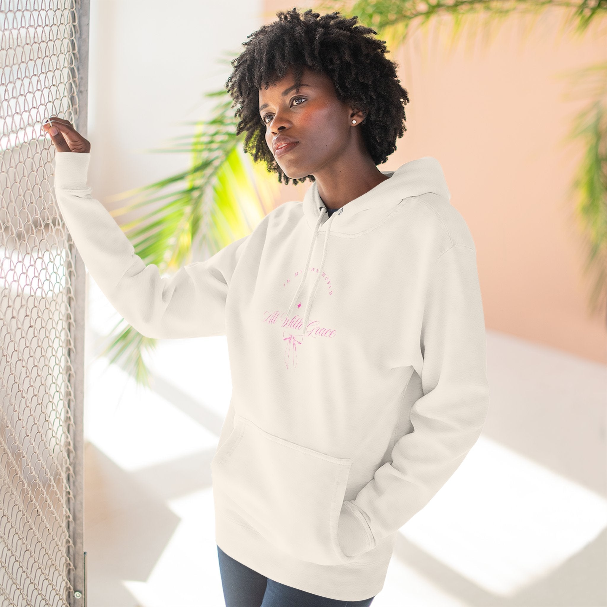 "WITH GRACE" HOODIE  X PINK TYPE