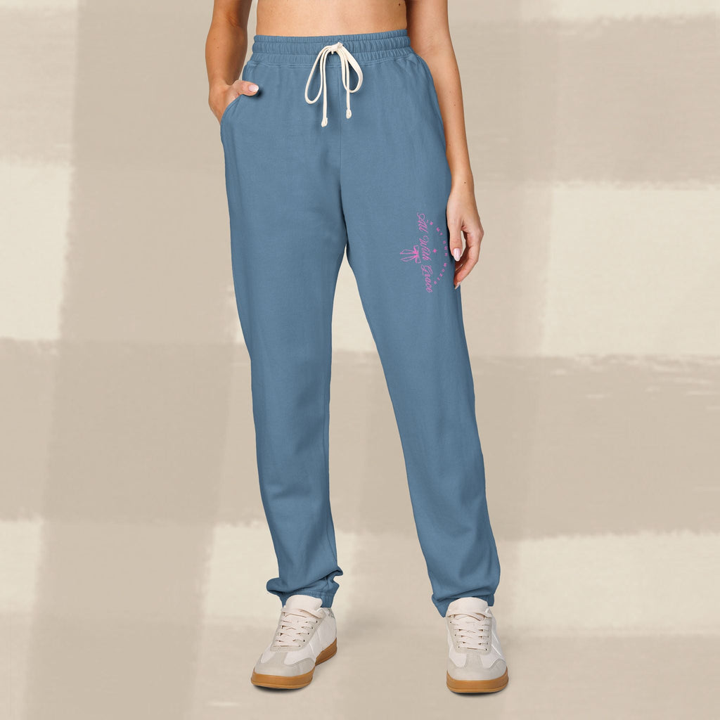 "WITH GRACE" LANDSCAPE SWEATS X  PINK TYPE