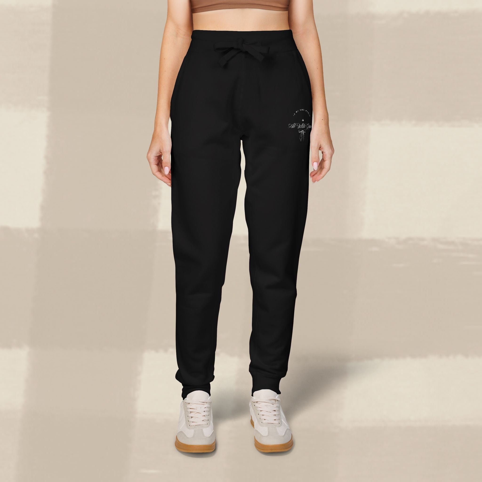 "WITH GRACE" JOGGERS X EGGSHELL EMBROIDERY