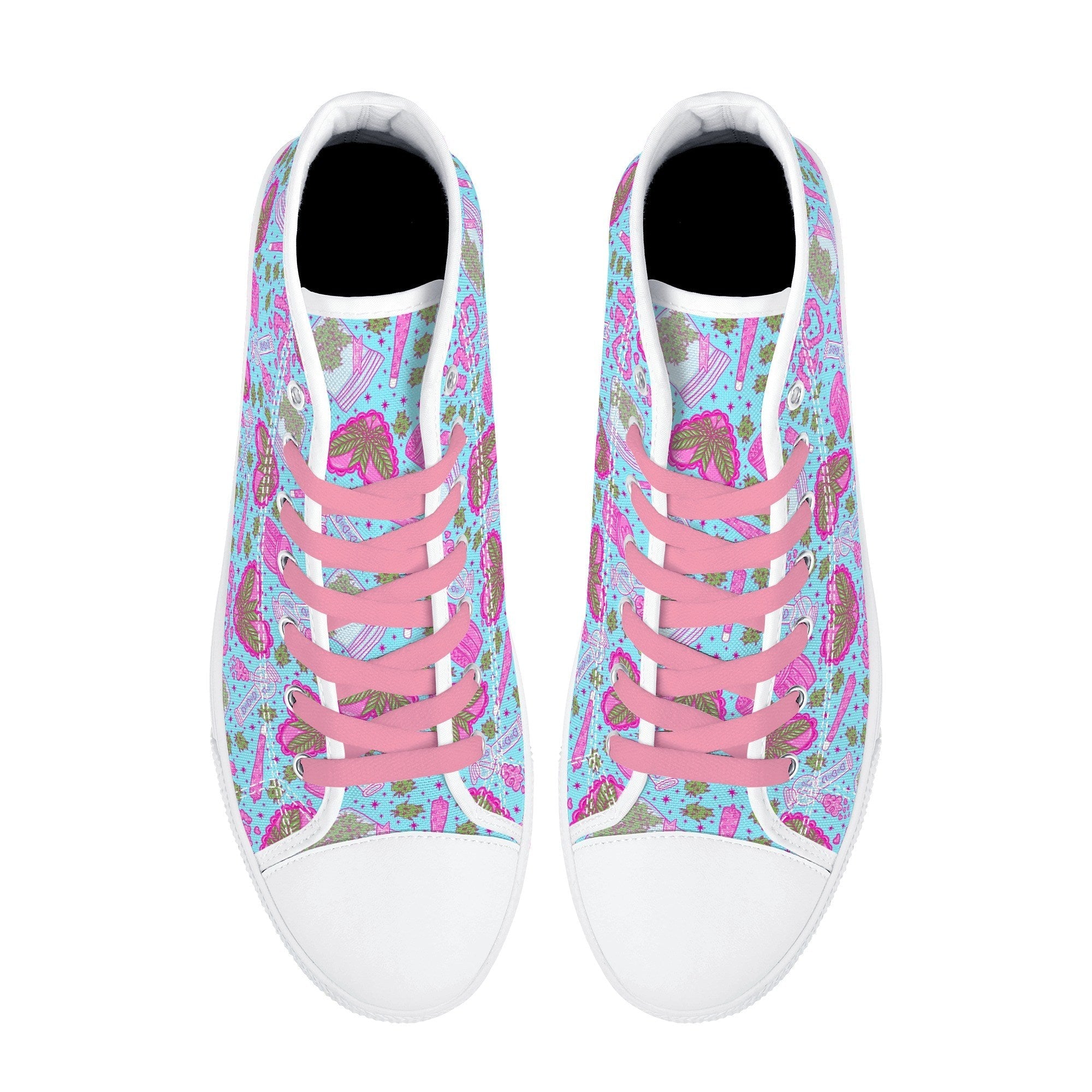 Puff Puff Play High Top Canvas Sneakers