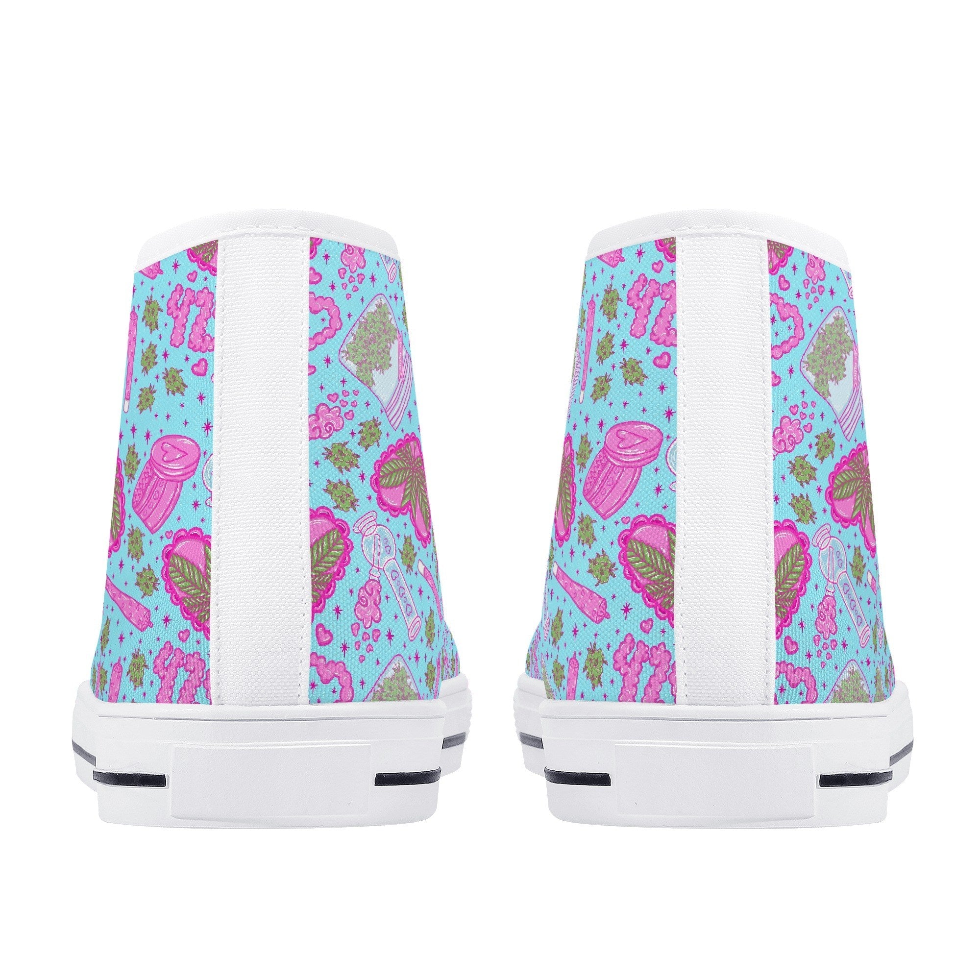 Puff Puff Play High Top Canvas Sneakers