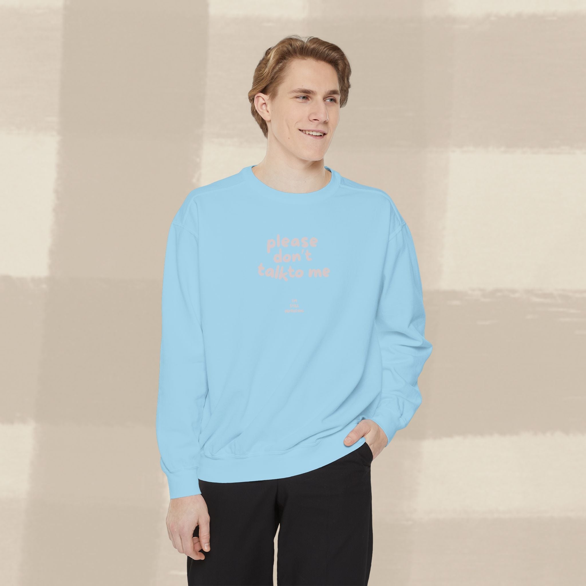 "STILL DEFROSTING"  SWEATSHIRT X PINKY GREY TYPE