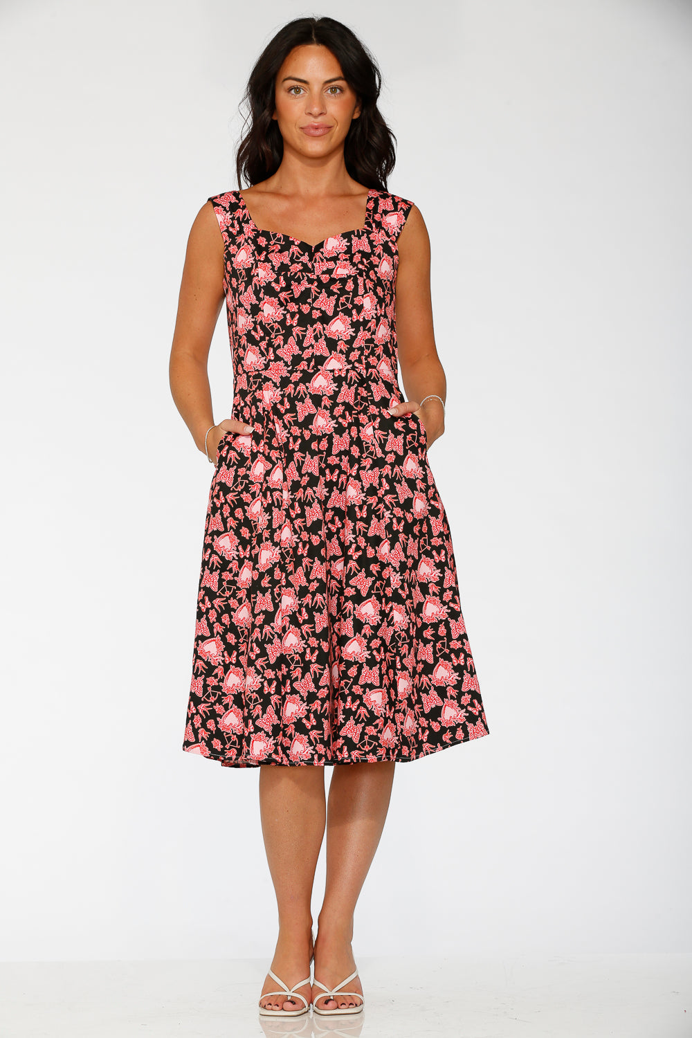 20125 Heart Angel Swing Dress in Black