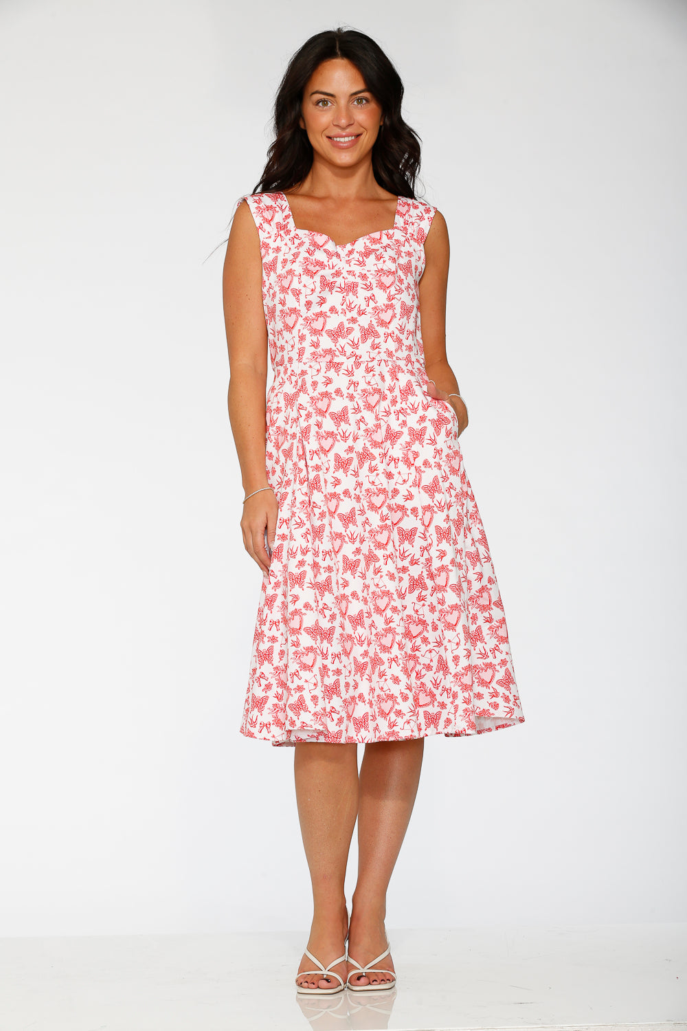 20126 Heart Angel Swing Dress in White