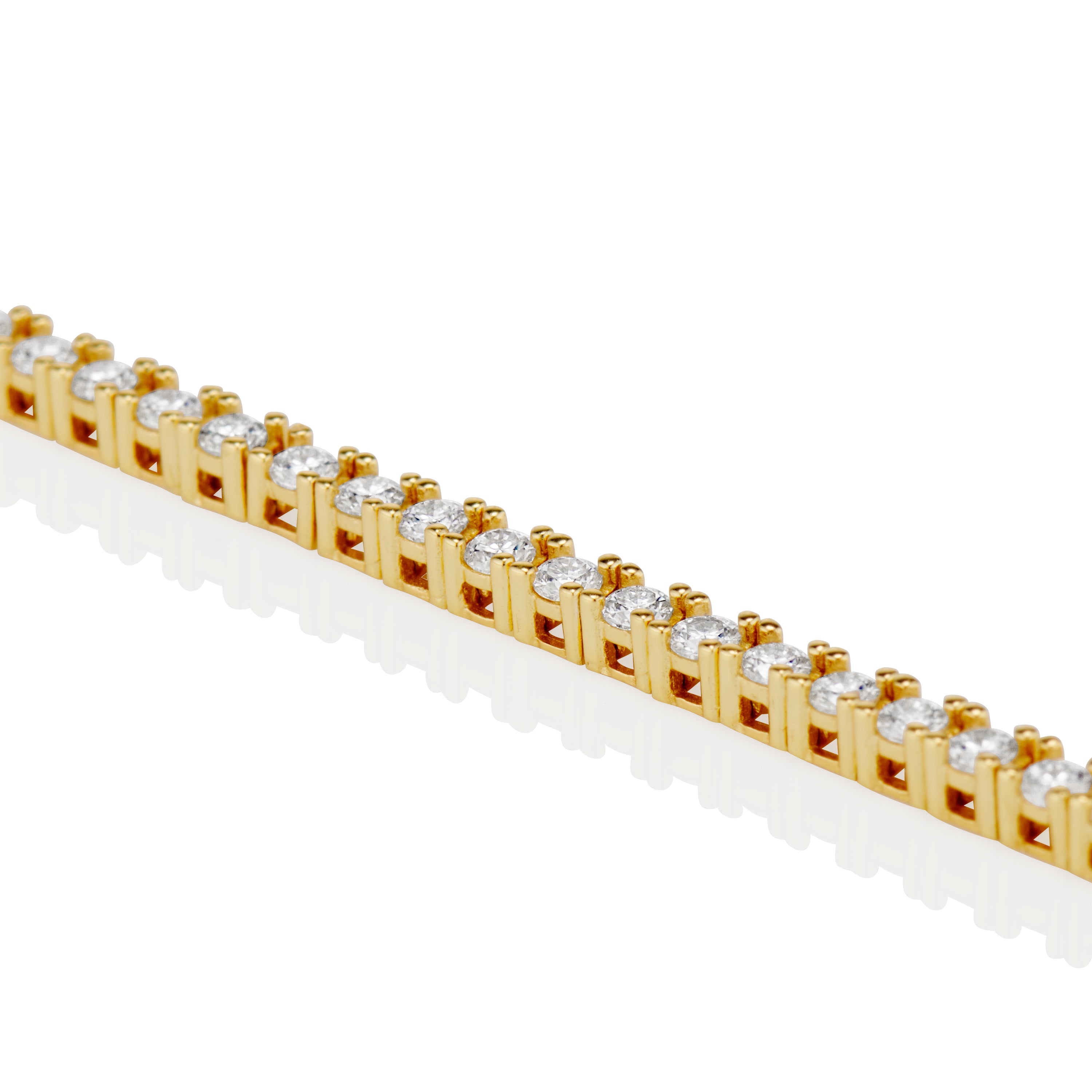 2mm Moissanite Tennis Bracelet in Yellow Gold