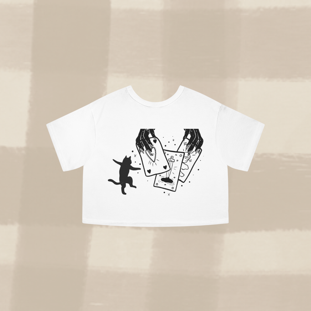 "CAT DIMENSION" CROPPED T-SHIRT