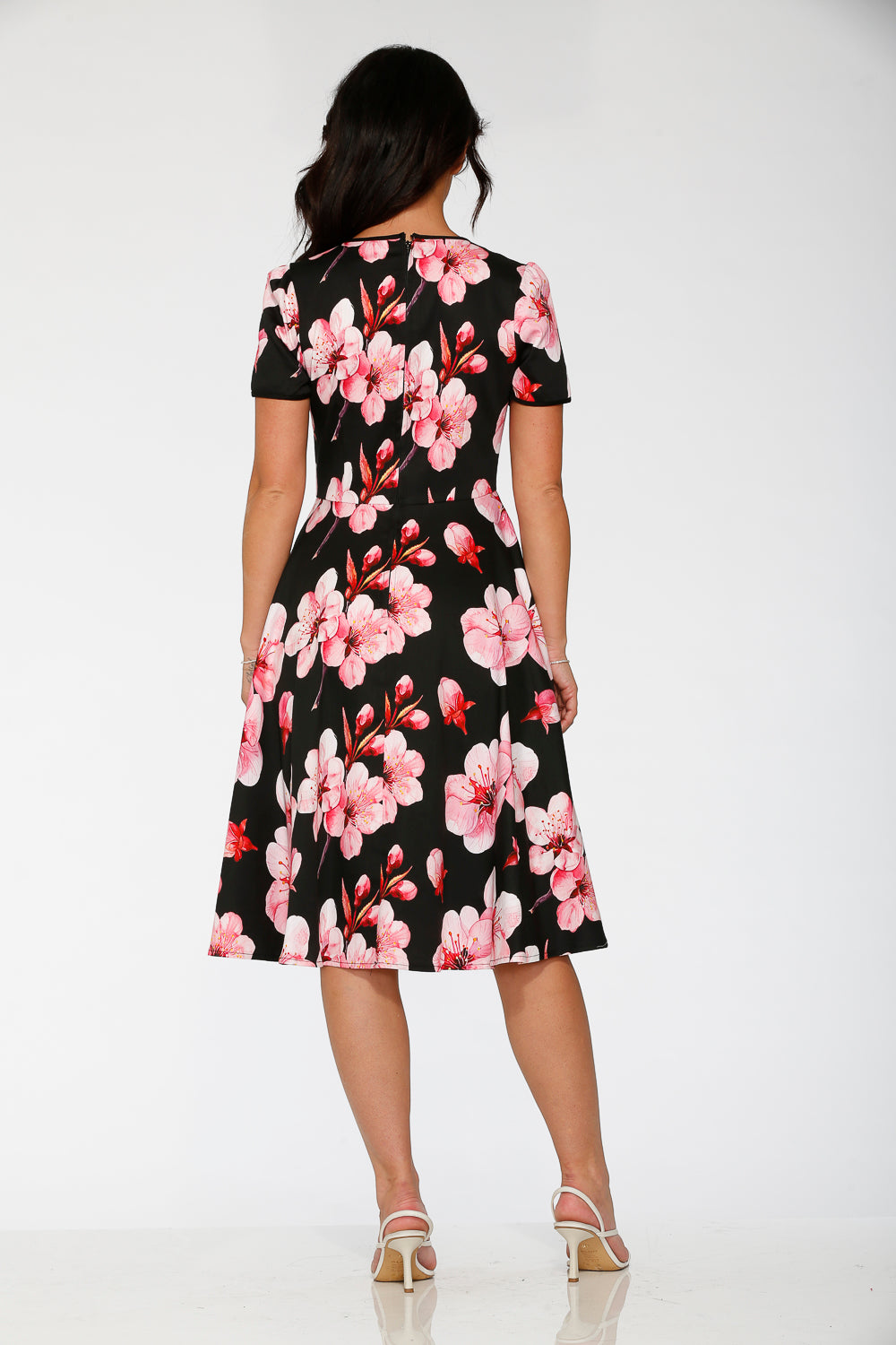 20561 Black Orchid Bloom Swing Dress