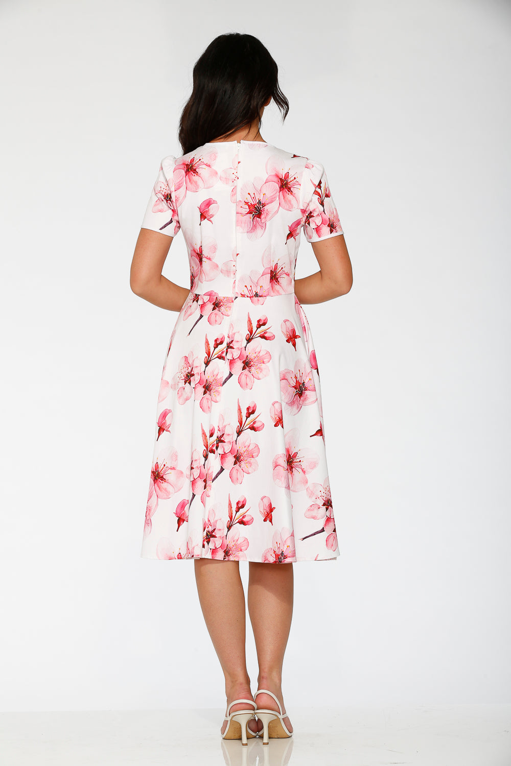 20562 White Orchid Bloom Swing Dress