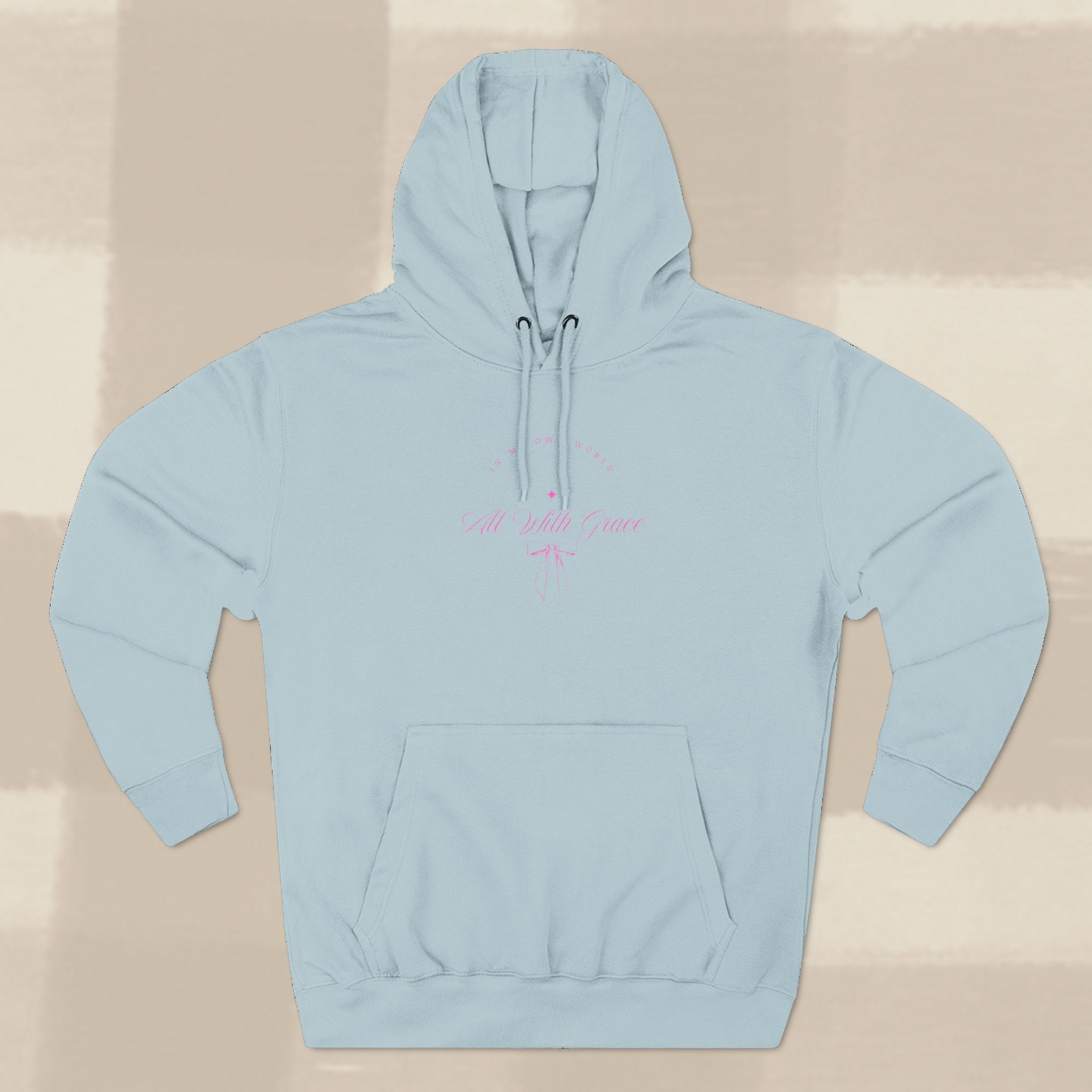 "WITH GRACE" HOODIE  X PINK TYPE