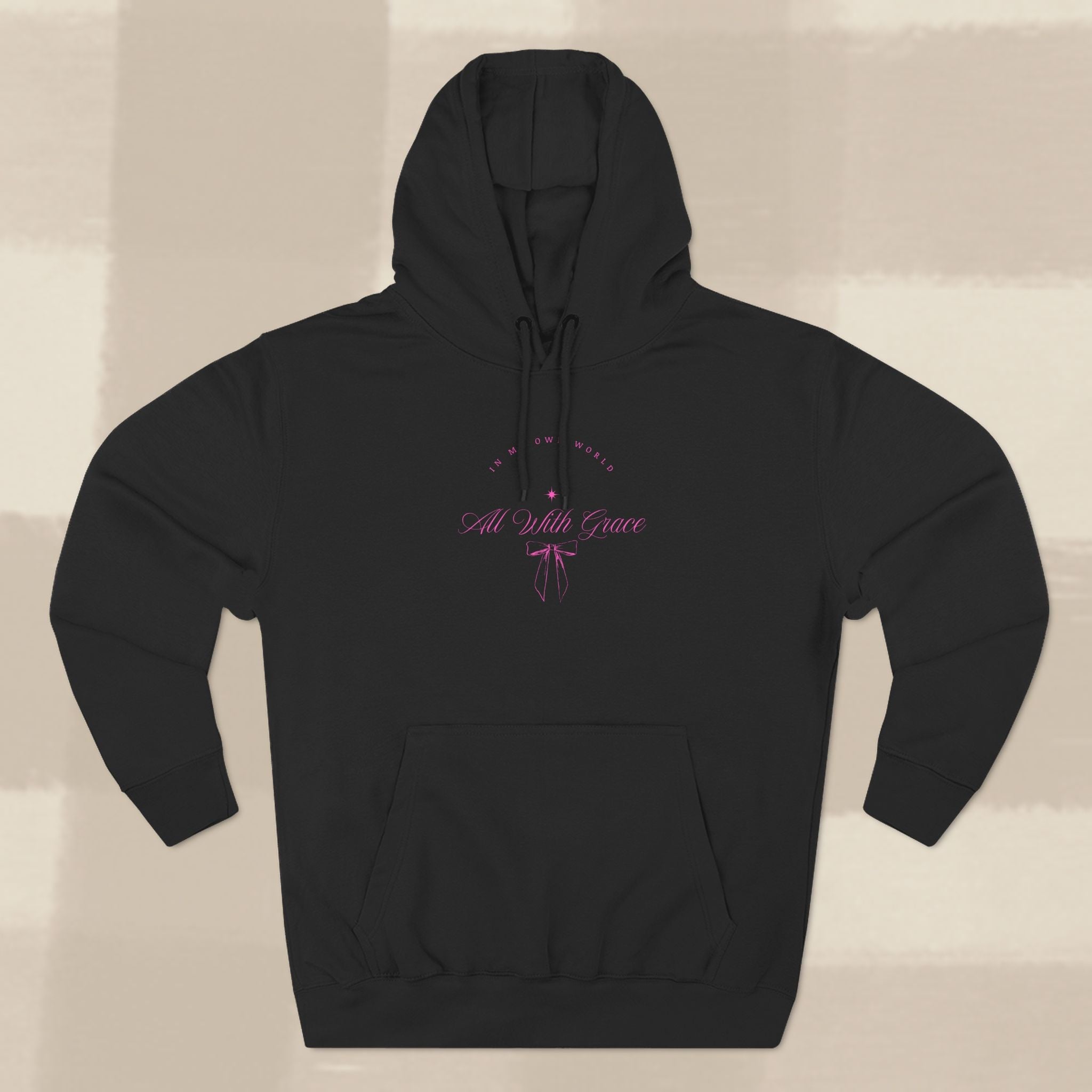 "WITH GRACE" HOODIE  X PINK TYPE
