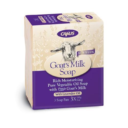 , (Canus Vermont) Goat's Milk Rich Moisturizing Pure Vegetable Soap Pack With Lavender Oil