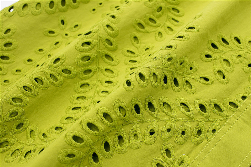 Spring New Women's Embroidered Belt Shirt Dress