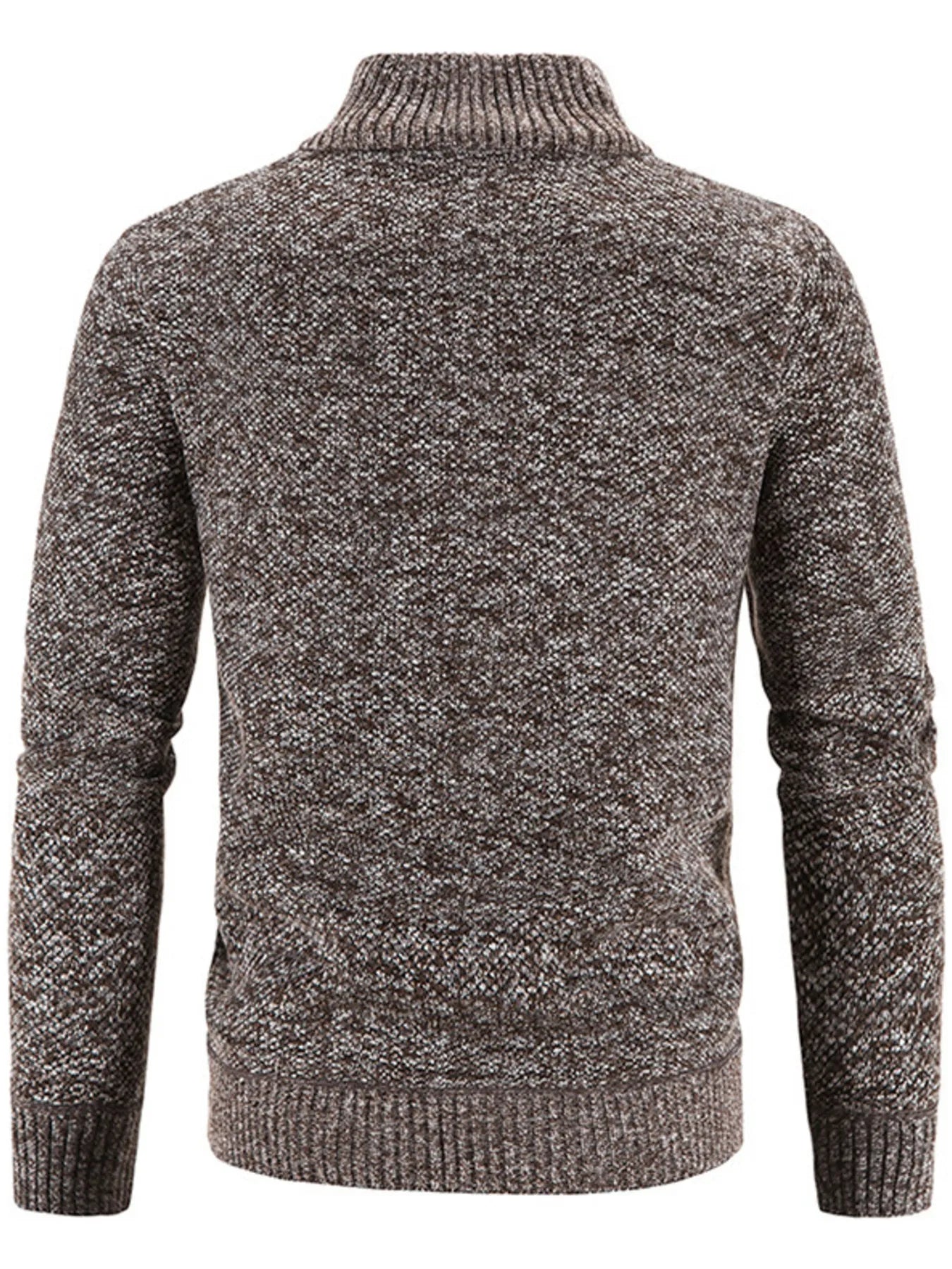 Men's Plus Size Zip-Up Long Sleeve Cardigan