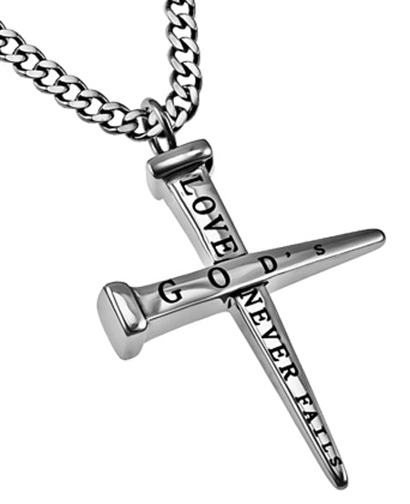 2 Nail Cross Necklace