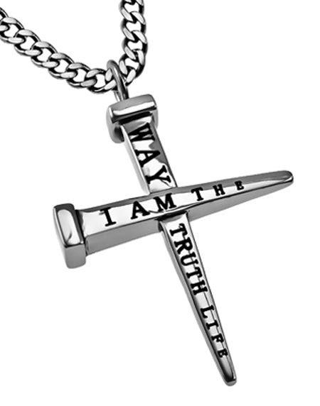 2 Nail Cross Necklace