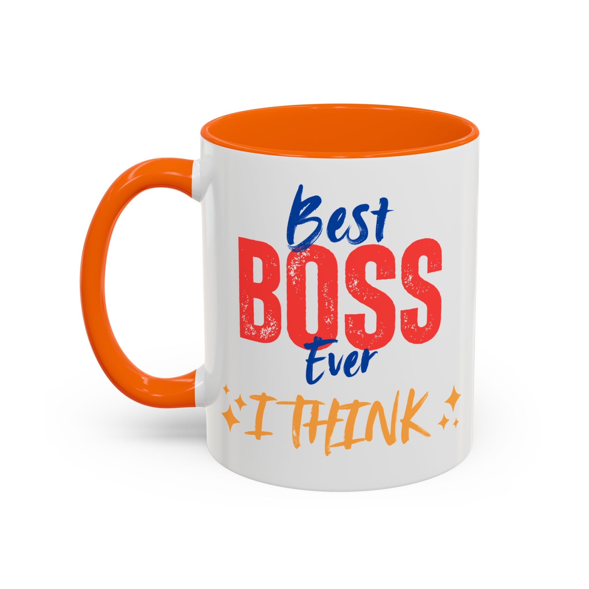 Best Boss Ever Accent Coffee Mug - Perfect Gift for Boss's Day, Office Decor, Motivational Drinkware, Fun Coffee Cup