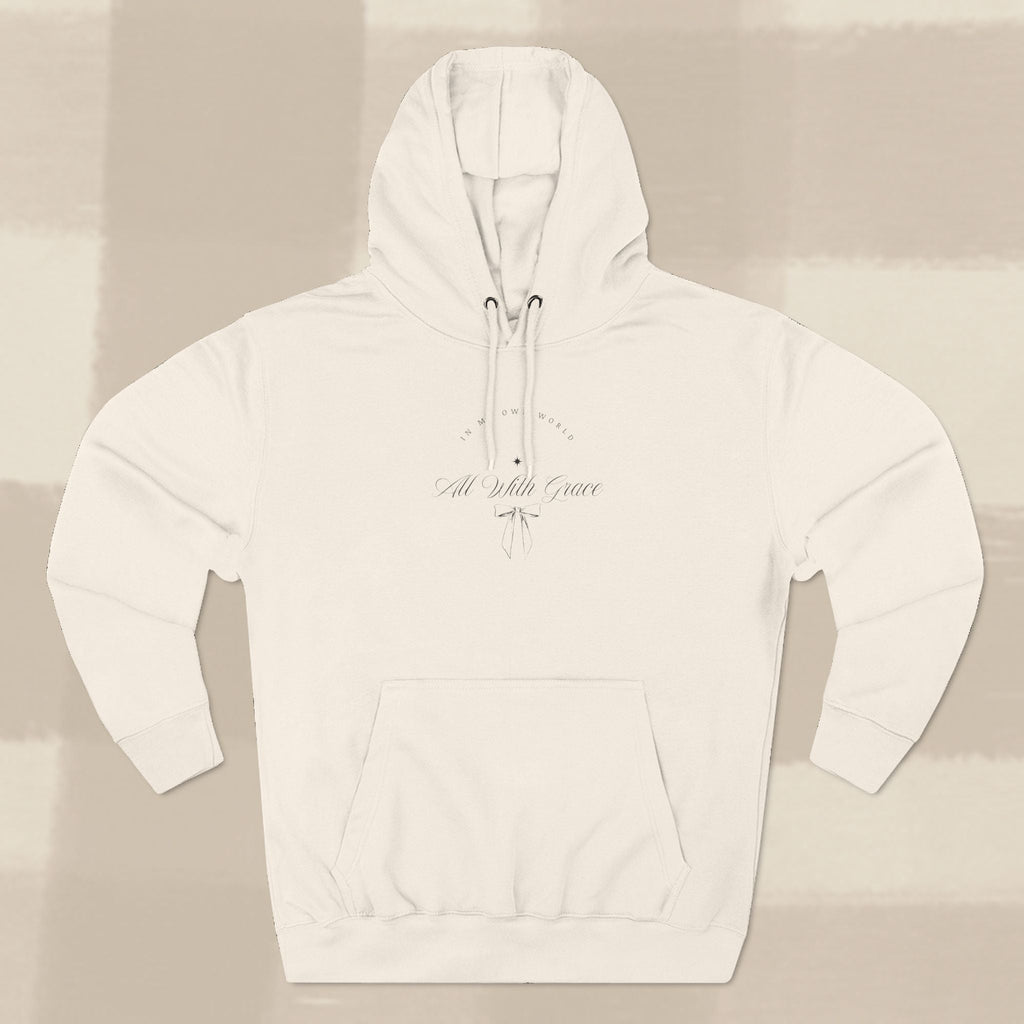 "WITH GRACE" HOODIE  X BLACK TYPE