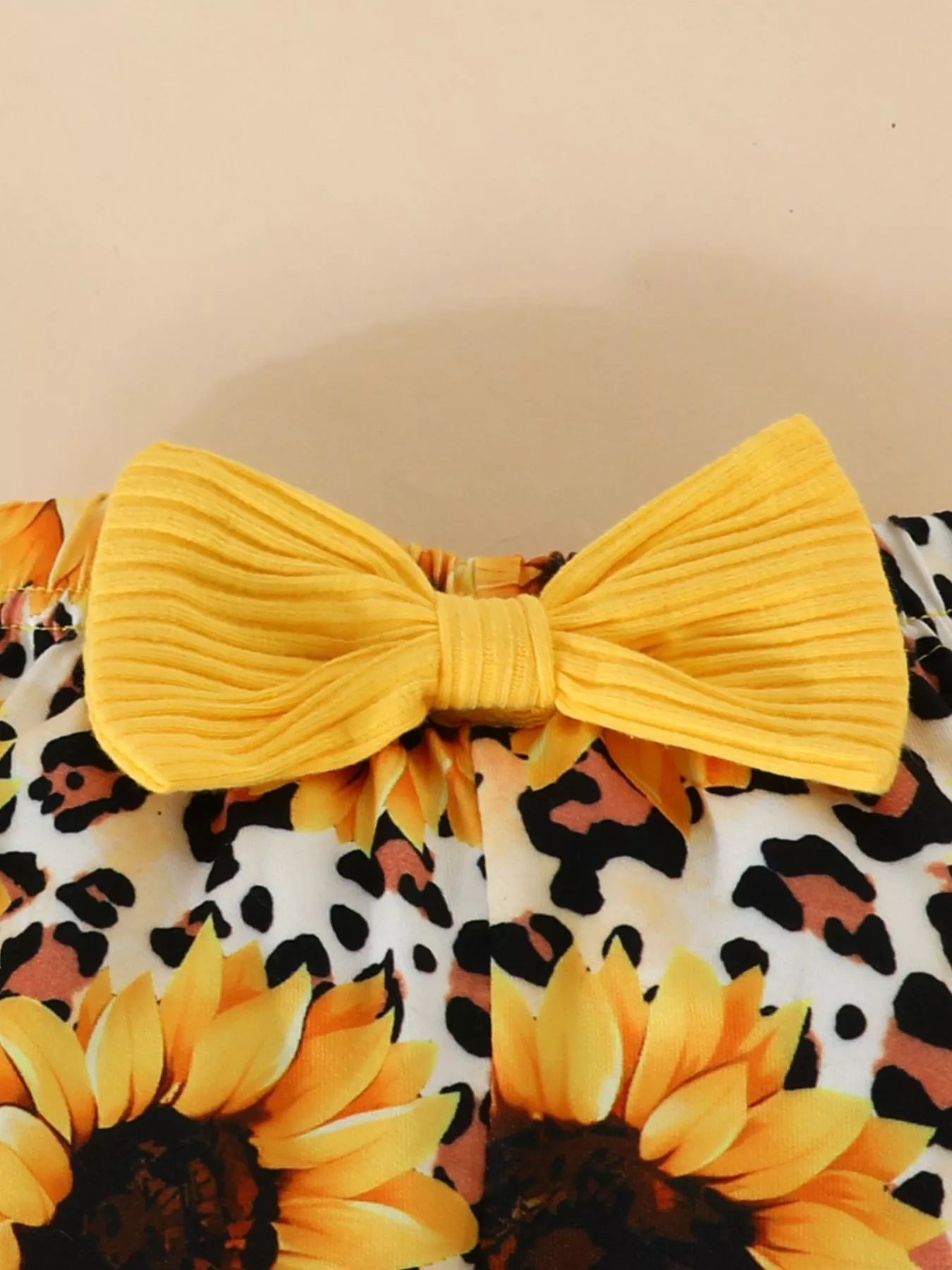 Children's Ruffled Bodysuit and Sunflower Pants Set