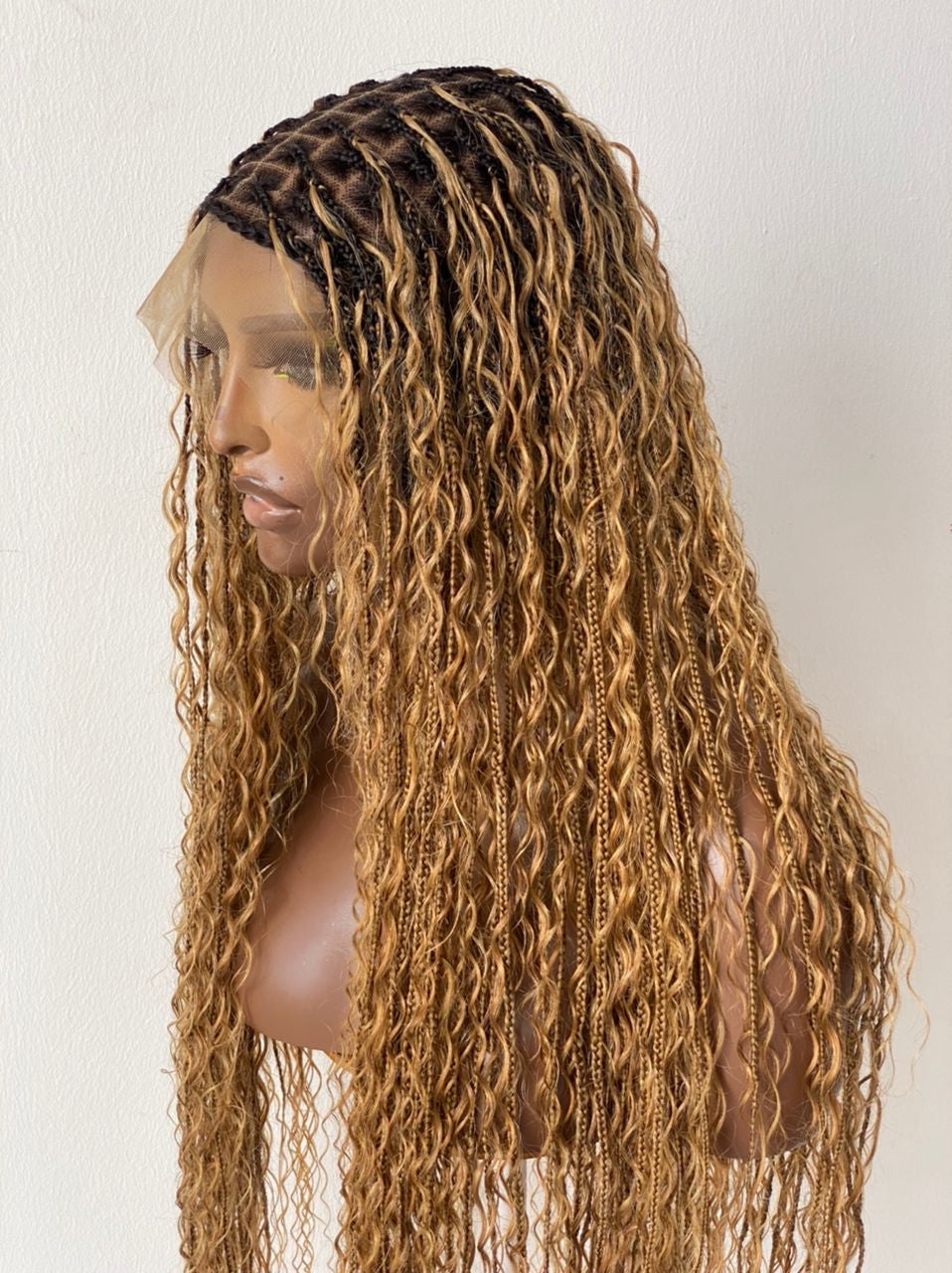100% Human Hair Bohemian Curls Knotless Braid Wig (Bianca) Tara