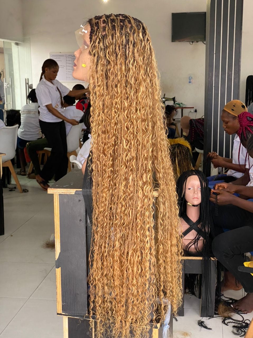 100% Human Hair Bohemian Curls Knotless Braid Wig (Bianca) Tara