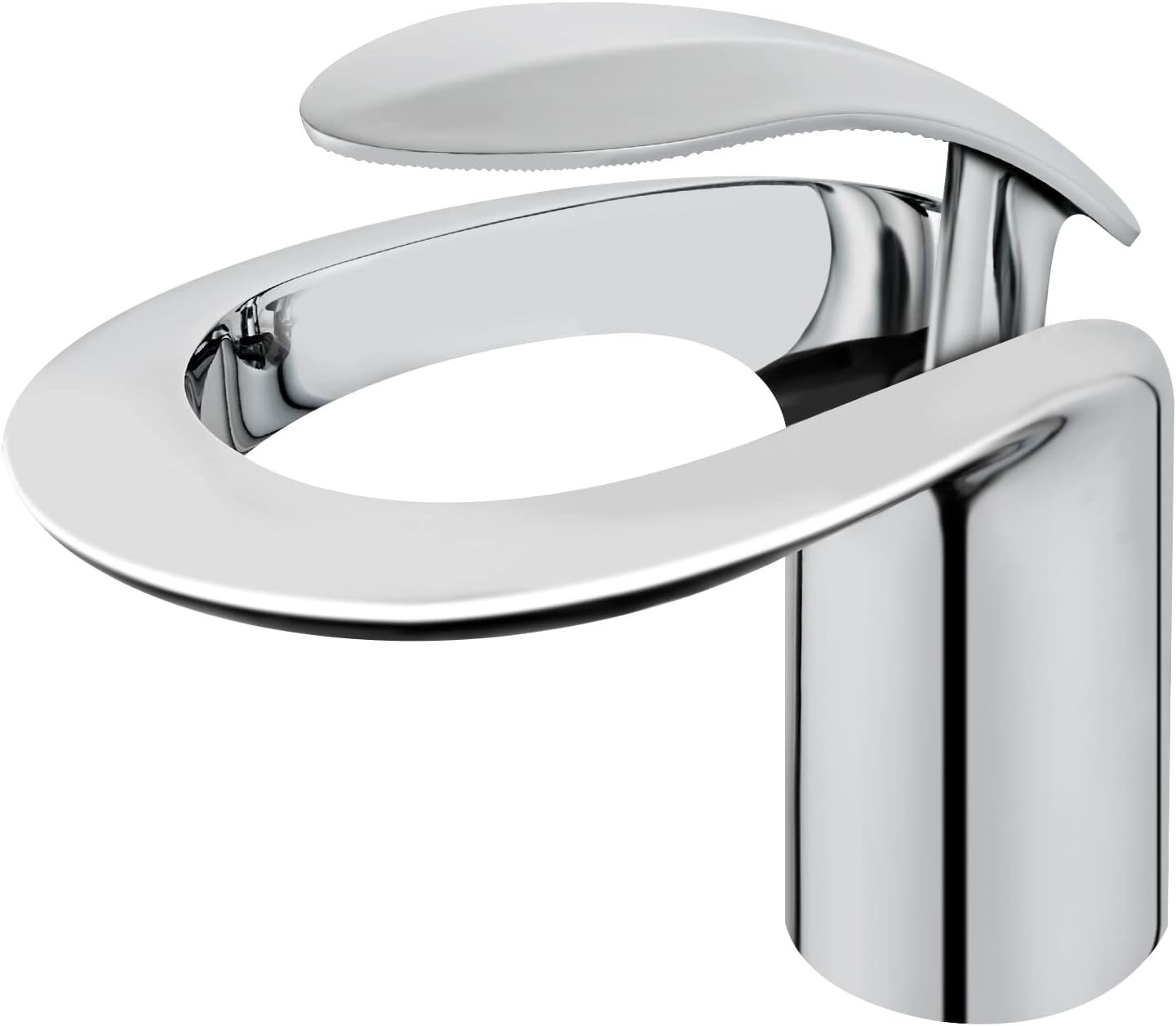 LunaMist Modern Single Handle Vessel Bathroom Faucet with Round Hollowing Design