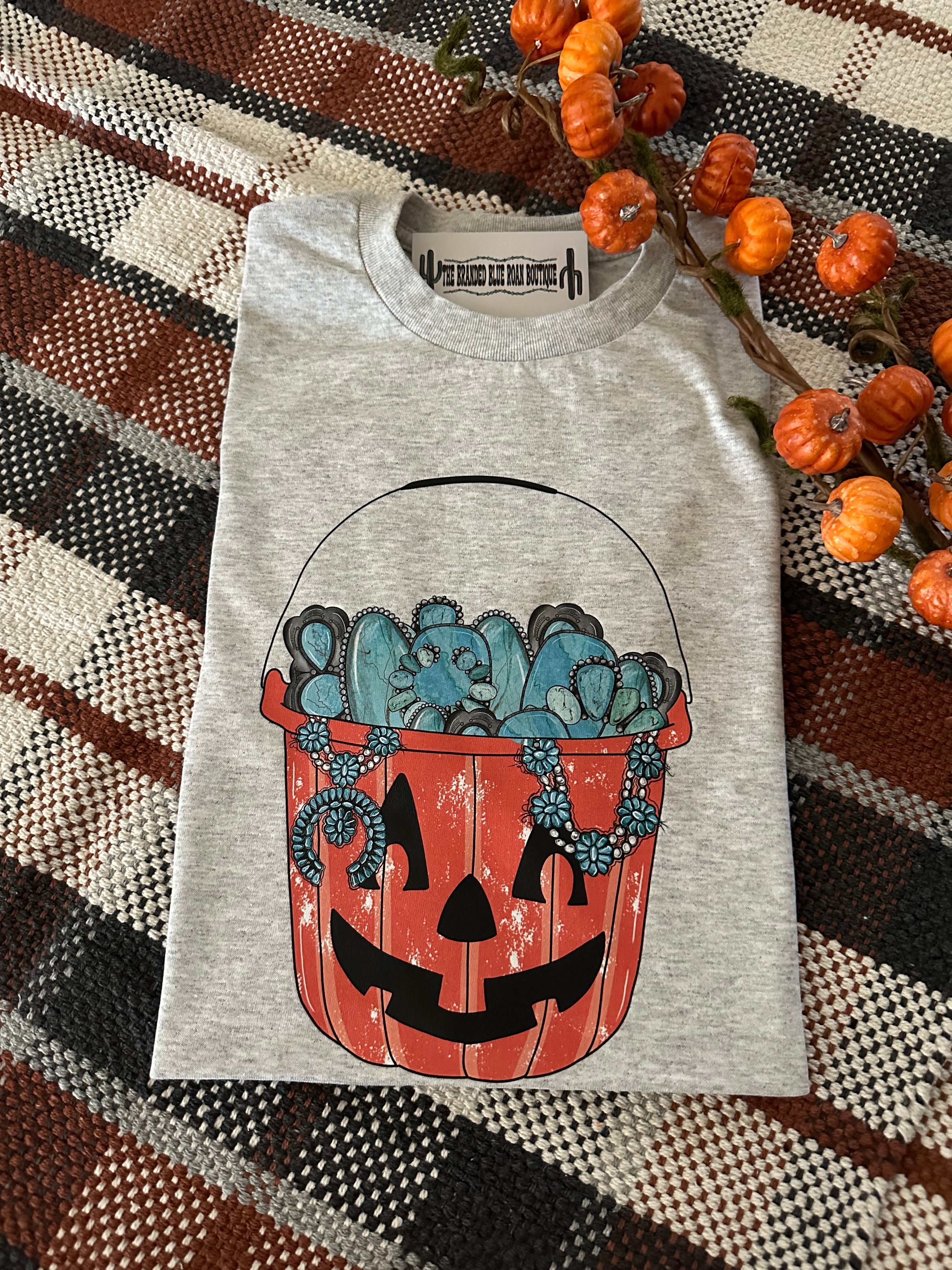 Turquoise Pumpkin Bucket