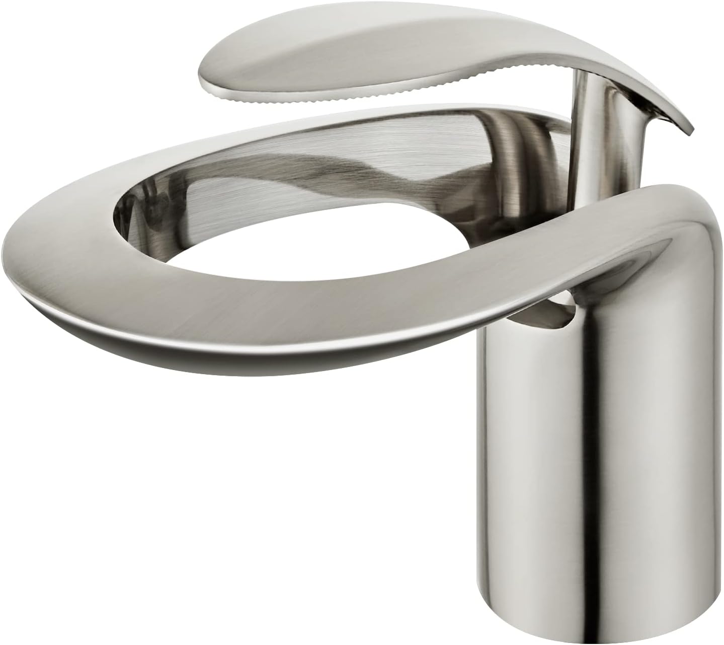 LunaMist Modern Single Handle Vessel Bathroom Faucet with Round Hollowing Design