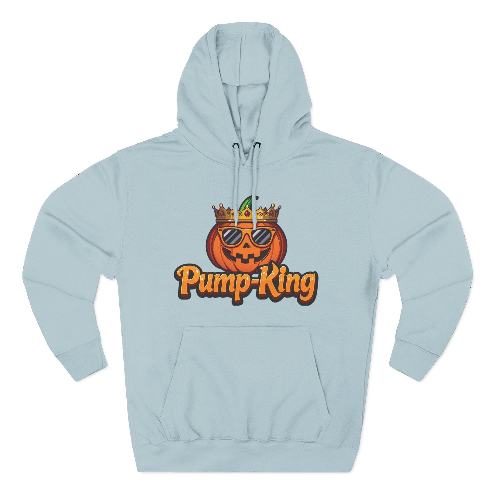 Pump-King Halloween Hoodie, Cozy Fleece Sweatshirt for Fall, Funny Pumpkin Apparel, Autumn Style, Perfect for Halloween Celebrations