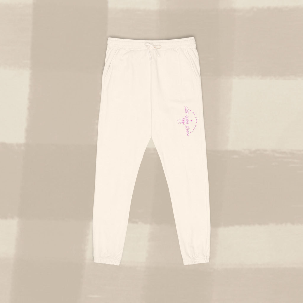 "WITH GRACE" LANDSCAPE SWEATS X  PINK TYPE