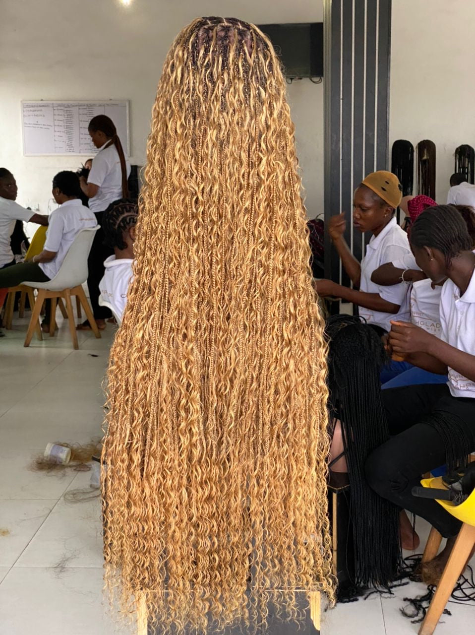 100% Human Hair Bohemian Curls Knotless Braid Wig (Bianca) Tara