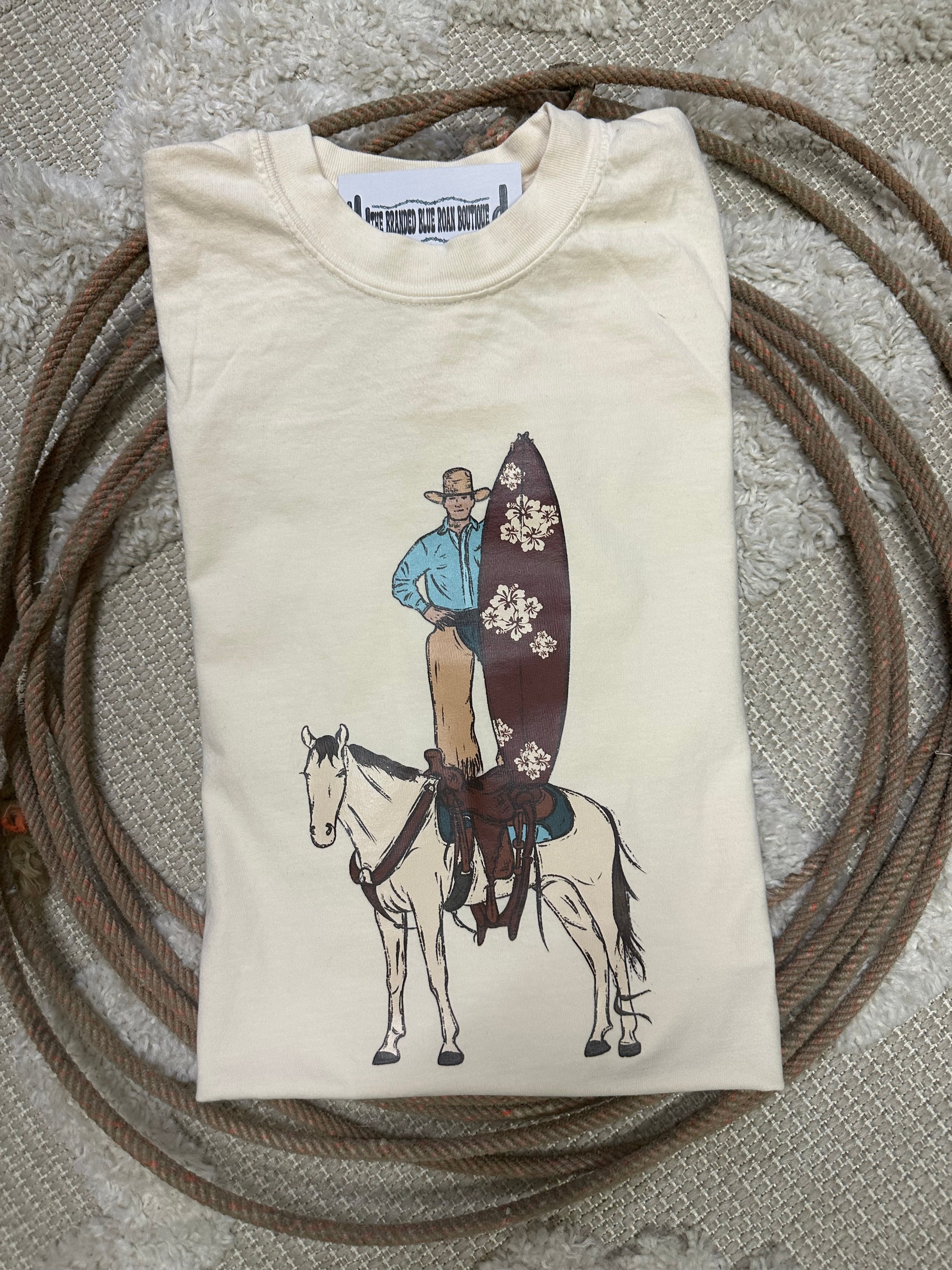 Surfs Up Cowboy graphic tee - Comfort Colors
