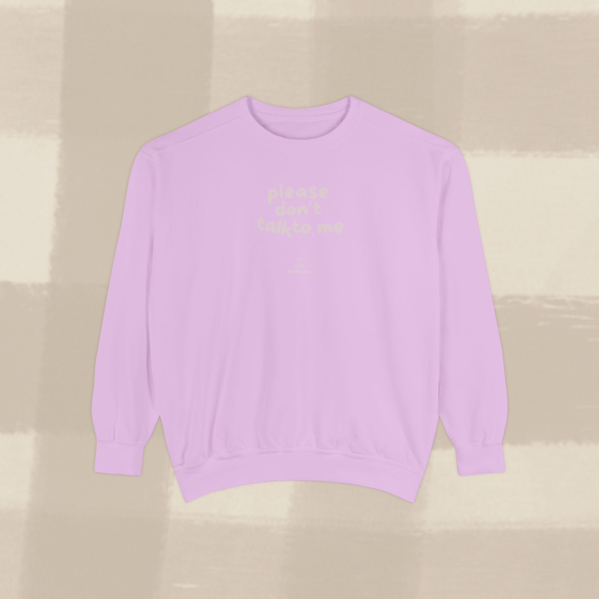 "STILL DEFROSTING"  SWEATSHIRT X PINKY GREY TYPE