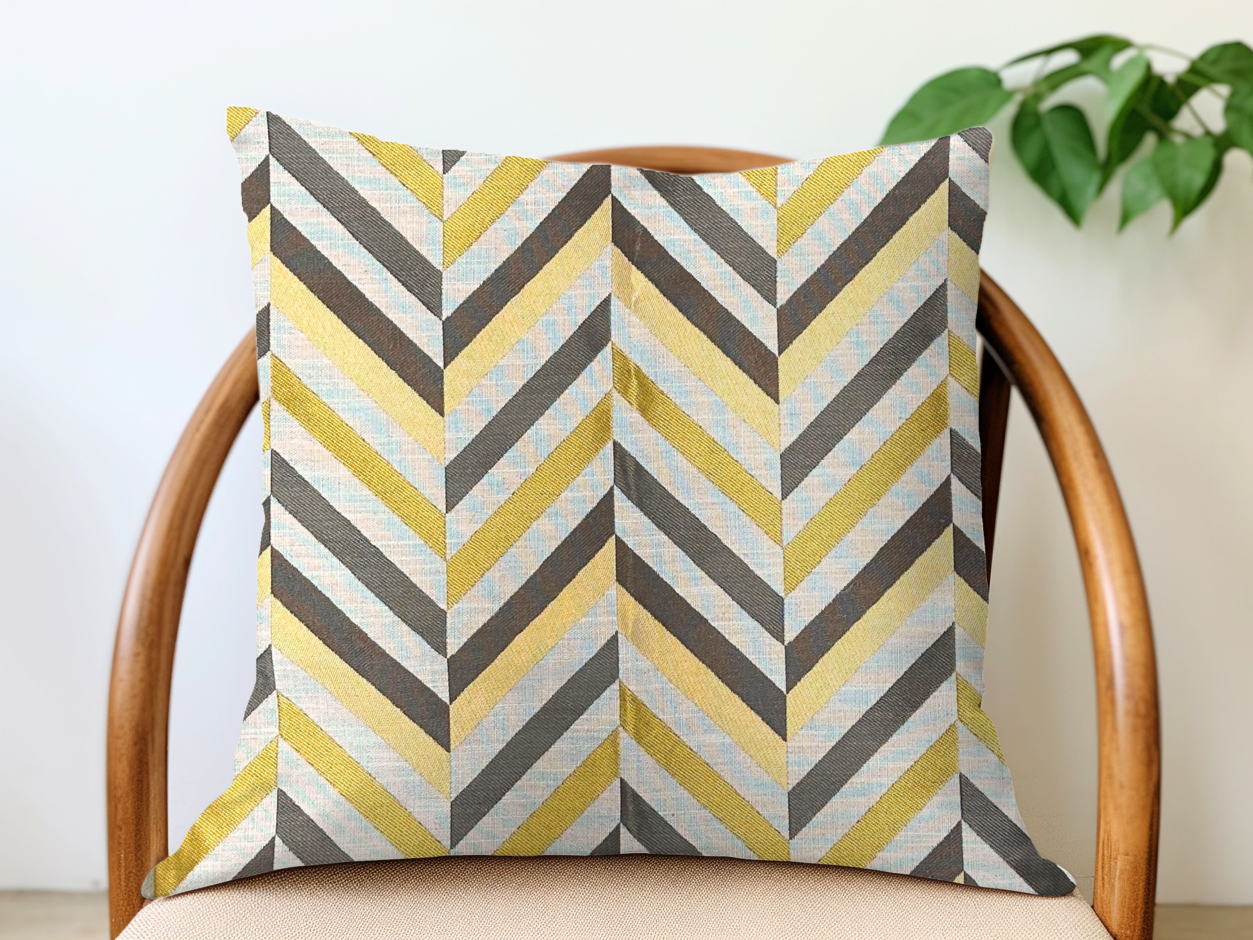 Gold Bars Modern Pillow Cover - Brass