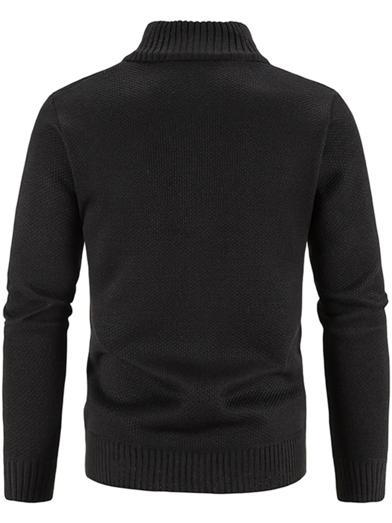 Men's Plus Size Zip-Up Long Sleeve Cardigan