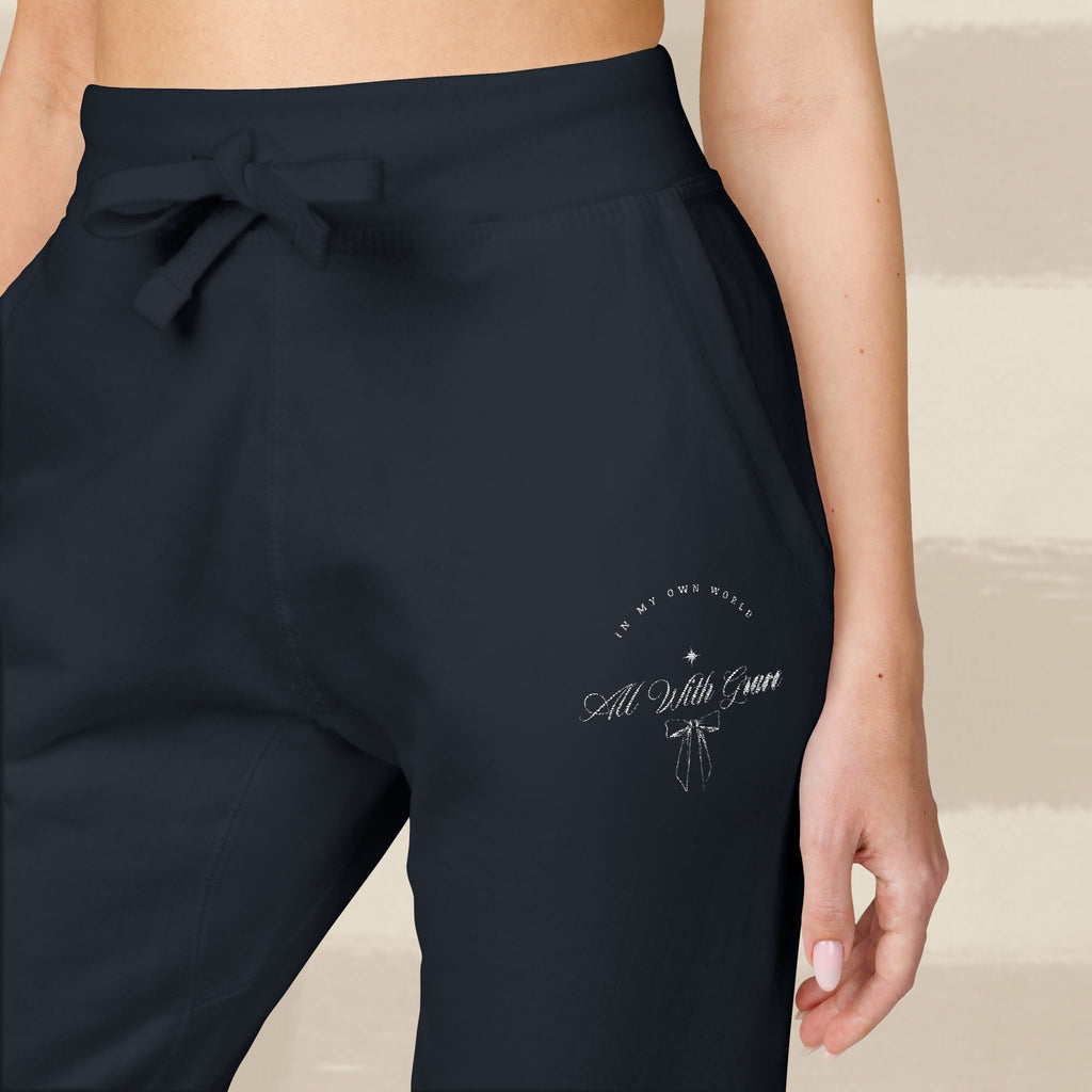 "WITH GRACE" JOGGERS X EGGSHELL EMBROIDERY