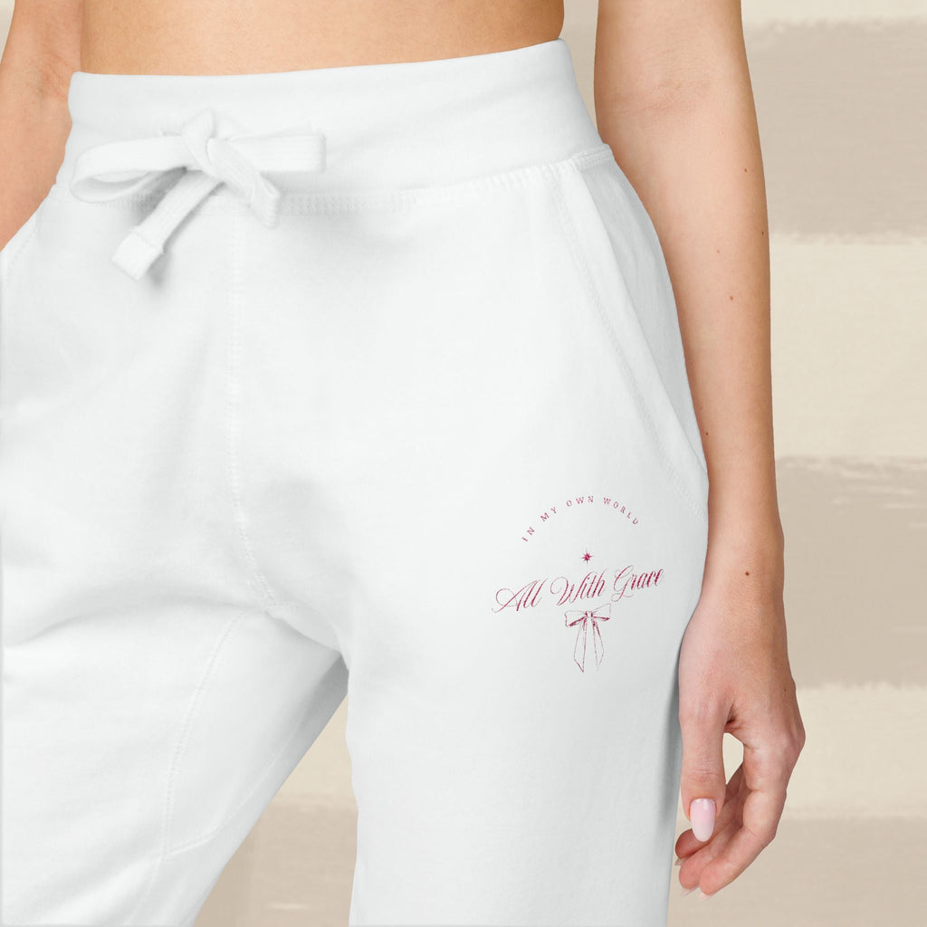 "WITH GRACE" JOGGERS X PINK EMBROIDERY