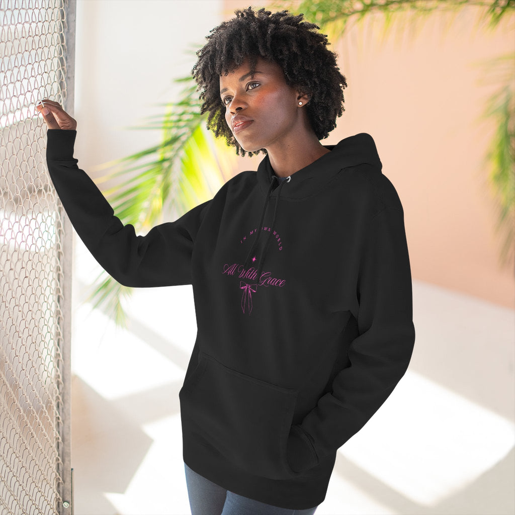 "WITH GRACE" HOODIE  X PINK TYPE
