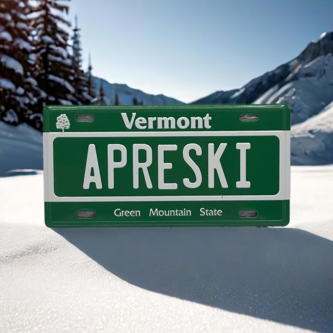 APRESKI - Vermont License Plate Magnet